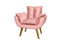 Ver imagem 1 de Poltrona Decorativa Opala Rosa Assento de Pillow