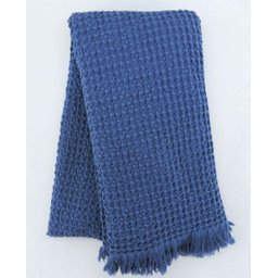 Manta Portuguesa Favo Azul de 100% Algodão Estonado 1.30x1.70 M - 1