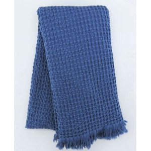 Manta Portuguesa Favo Azul de 100% Algodão Estonado 1.30x1.70 M