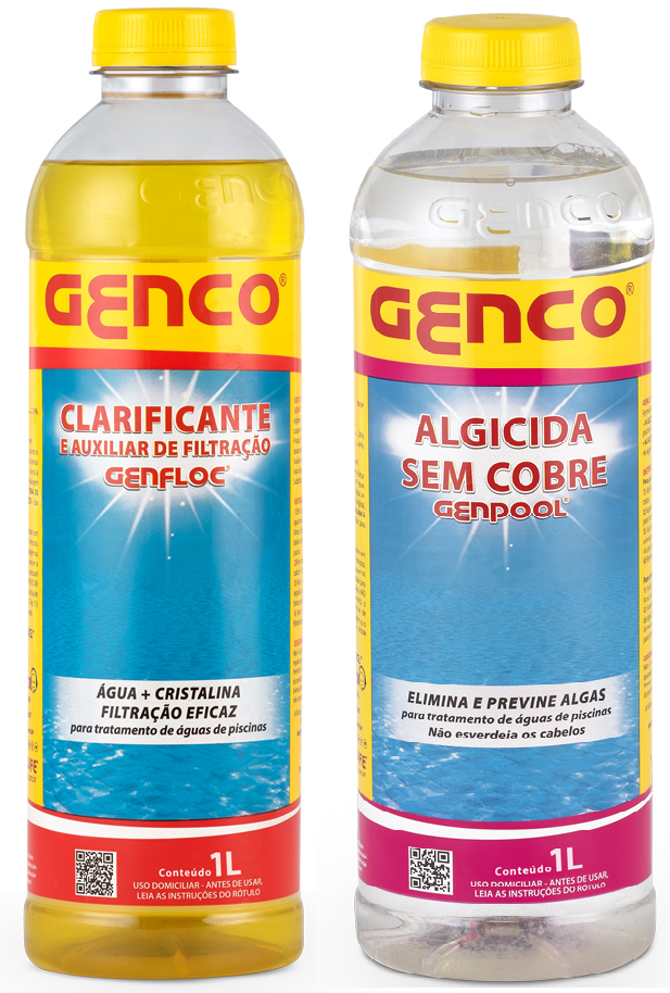 Kit Clarificante e Algicida sem Cobre 1l Genco - 1