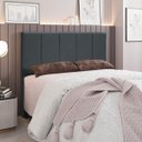 Ver imagem 2 de Cabeceira Cama Box Casal Queen 160cm Pérola D10 Suede Cinza - Mpozenato