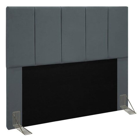 Cabeceira Cama Box Casal Queen 160cm Pérola D10 Suede Cinza - Mpozenato