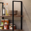 Ver imagem 2 de Conjunto 2 Prateleiras Decorativas Multifuncional Estilo Industrial Loft D09 Demolição/Preto -