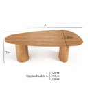 Ver imagem 6 de Mesa de Jantar Orgânica Breeze 2,70 X 1,20m 10 Lugares Lâmina Natural de Madeira Mel