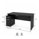 Ver imagem 3 de Mesa de Escritório Diretor 165x70cm Executiva com Armário e Gaveta com Fechadura
