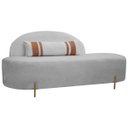 Ver imagem 1 de Poltrona Namoradeira Orgânica Maitê 1.80m Redondo Cinza Sofa Store