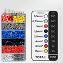 Ver mais imagens de Kit Alicate Crimpar Descascador 1200 Terminais Ilhós Tubular