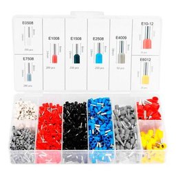 Kit Alicate Crimpar Descascador 1200 Terminais Ilhós Tubular - 4