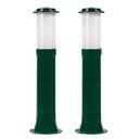 Ver imagem 1 de Poste Balizador Luminária Casa Sítio Jardim 75cm Verde Kit 2