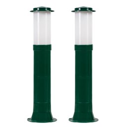 Poste Balizador Luminária Casa Sítio Jardim 75cm Verde Kit 2 - 1