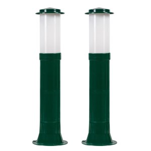 Poste Balizador Luminária Casa Sítio Jardim 75cm Verde Kit 2