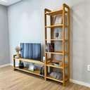 Ver imagem 6 de Rack TV com Estante Slim Linea 55" 141,5cm Madeira Maciça Artfactory Design