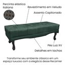 Ver imagem 3 de Puff Recamier Retrô Luis Xv Captonê Quarto Vicenza 195cm Veludo Verde S04 - D'Rossi