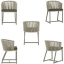 Ver imagem 5 de Mesa com 6 Cadeiras de Jantar Roma 120cm e Noronha em Alumínio Fendi Corda Náutica Estofado 13 Trama