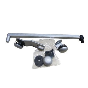 KIT Haste 35 cm Para Janela V/V Vidro Temperado Cinza
