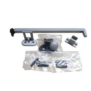 KIT Haste 40 cm Para Janela V/A Vidro Temperado Cinza