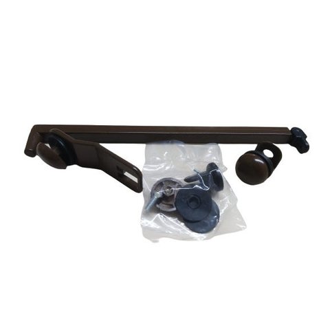 KIT Haste 30 cm Para Janela V/V Vidro Temperado Marrom