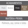 KIT Haste 35 cm Para Janela V/A Vidro Temperado Marrom - 7