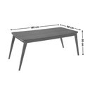 Ver imagem 3 de Conjunto: Mesa de Cozinha Havana Tampo Curvo 180cm+6 Cadeiras Dafne Madeira Naturale - Capuccino/