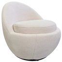 Ver imagem 1 de Poltrona Orgânica Kaira Base Giratória Bouclê Off White - Casaepoltrona