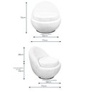 Ver imagem 3 de Poltrona Orgânica Kaira Base Giratória Bouclê Off White - Casaepoltrona