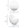 Poltrona Orgânica Kaira Base Giratória Bouclê Off White - Casaepoltrona - 3