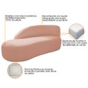 Ver imagem 5 de Kit Divã Luna 160cm Lado Esquerdo e 02 Poltronas Base de Ferro Dourado Suede Doce Sonho Móveis Rosê