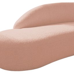 Kit Divã Luna 160cm Lado Esquerdo e 02 Poltronas Base de Ferro Dourado Suede Doce Sonho Móveis Rosê - 10