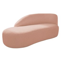 Kit Divã Luna 160cm Lado Esquerdo e 02 Poltronas Base de Ferro Dourado Suede Doce Sonho Móveis Rosê - 8