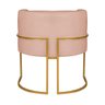 Kit Divã Luna 160cm Lado Esquerdo e 02 Poltronas Base de Ferro Dourado Suede Doce Sonho Móveis Rosê - 11
