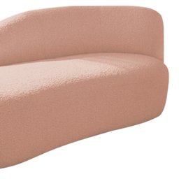 Kit Divã Luna 160cm Lado Esquerdo e 02 Poltronas Base de Ferro Dourado Suede Doce Sonho Móveis Rosê - 14