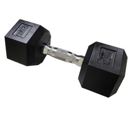 Halter Peso 12,5kg Sextavado Dumpbell Emborrachado Cromado Academia Musculaçao Biceps Triceps Treino - 2