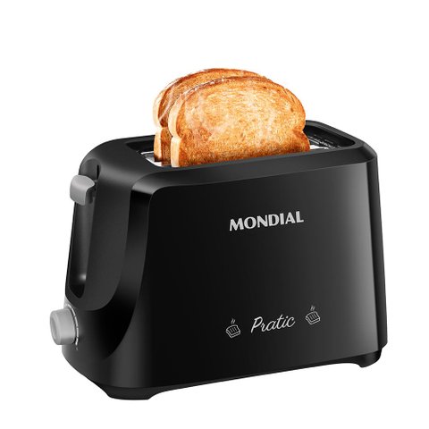 Torradeira Pratic, Mondial, 220V, 700W, Preto/Prata - T-18