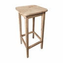 Ver imagem 4 de Kit 3 Bancos Alto de Cozinha Área de Lazer Bar Madeira -Smart Eco