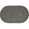 Tapete Oval Cinza Tecido Dupla Face 50x80cm - 2