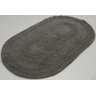 Tapete Oval Cinza Tecido Dupla Face 50x80cm - 3