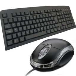 Kit Teclado + Mouse USB  - Preto - Slim - x Cell - 1