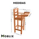 Ver imagem 5 de Banqueta Alta Cadeira de Alimentação Bebe Infantil Madeira Maciça Natural