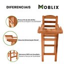 Ver imagem 3 de Banqueta Alta Cadeira de Alimentação Bebe Infantil Madeira Maciça Natural
