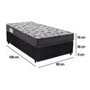 Ver imagem 3 de Cama Box Baú Solteiro Suede + Colchão de Espuma D33 - Sereneprime - 88cm Preto