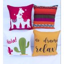 Ver imagem 1 de Kit 4 Capas de Almofada Digital 40cm X 40cm Lhama