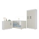 Ver imagem 2 de Quarto de Bebê Completo com Berço Americano 3 em 1 Doçura Multimóveis Mp4654 Branco/off White