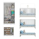 Ver imagem 5 de Quarto de Bebê Completo com Berço Americano 3 em 1 Doçura Multimóveis Mp4654 Branco/off White