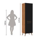 Ver imagem 3 de Paneleiro Duplo 2 Portas Favorita Natura / Preto