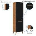 Ver mais imagens de Paneleiro Duplo 2 Portas Favorita Natura / Preto