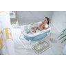 Banheira Para Bebê Dobrável Portátil Baby Pil Grande com Tampa Azul - 3