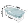 Banheira Para Bebê Dobrável Portátil Baby Pil Grande com Tampa Azul - 1