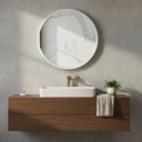 Ver imagem 4 de Espelheira Redondo 50cm Moldura Alumínio Basic