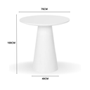 Ver imagem 2 de Mesa Bistrô Cone 70 cm Tampo Laca Branca Base Branca Personal Decor Design Branco