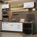 Ver imagem 1 de Armário de Cozinha Completa 270cm Rustic Branco Agata Madesa 04